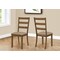 Monarch Specialties Dining Chair, Set Of 2, Side, Upholstered, Kitchen, Dining Room, Brown Fabric, Walnut Wood Legs I 1313 - alternate 5